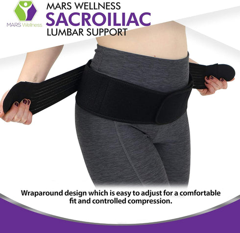 Sacroiliac Support SI Loc Hip Belt for Men and Women, Small/Medium, Lumbar Lower Back Joint Support