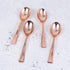 YARNOW 24Pcs Rose Gold Plastic Mini Spoons, Disposable Dessert Tasting Cutlery for Parties & Everyday Use