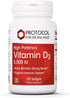 Protocol Vitamin D3 5,000 IU, 120 Softgels - Bone & Teeth Support, Dietary Supplement for Immunity & Mineralization,