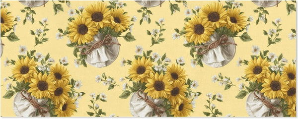 pnyoin Merry Christmas Wrapping Paper Roll,Spring Sunflowers and Bouquet Gift Wrap Perfect