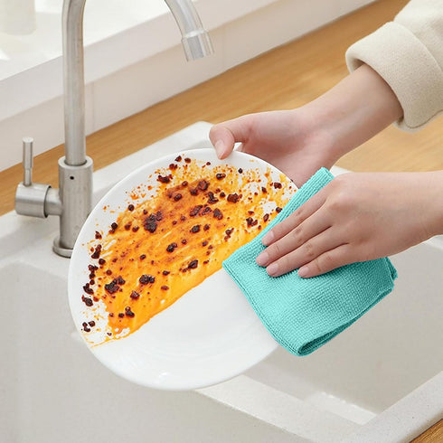 Microfiber Cleaning Cloth, Lint-Free Shop Towels, 40 Pack Reusable Rags for Home, Kitchen, and Car