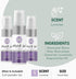 Mist N’ Go by Omaze Travel Bathroom Spray, 1oz x3 - Toilet Odor Eliminator, Lavender Travel Size