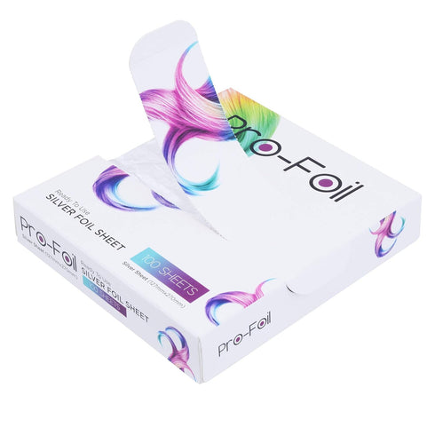 Just Home Pop Up Hair Highlighting Foils - Pre-Cut Aluminium Sheets for Bleaching, 100 Ready to Use Silver Sheets