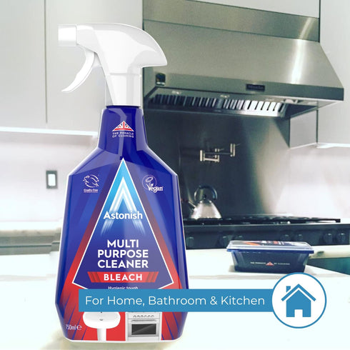Astonish Multi Purpose Cleaning Spray 3 Pack, All Purpose Solution with Bleach for Heavy Duty Stains
