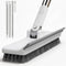 Purexa Floor Scrub Brush with 55" Long Handle, 2-in-1 Floor Brush with Built-in