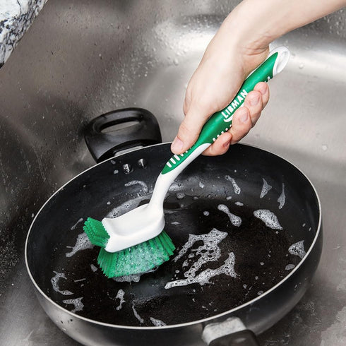 Libman Bottle & Dish Brush Kit, 3 Different Brushes & Straw Cleaner for Kitchen Use