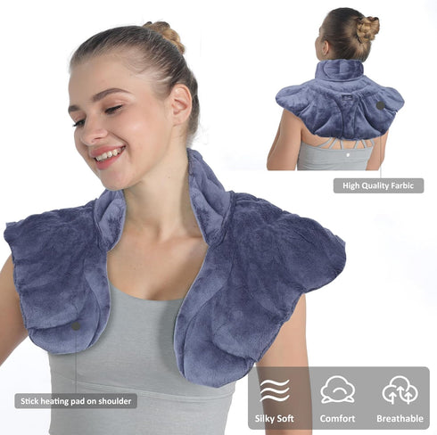 Microwavable Relief Expert Shoulder Neck Heating Pad, Neck Wrap for Pain Relief, Soothing Muscle Pain, Stress & Tension