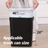 8 Gallon Drawstring Garbage Bags, 0.8 Mil Ultra Strong Medium Kitchen Trash Bags, 50 Count, White, Unscented