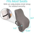Vive Full Lumbar Cushion - Memory Foam Contour Support for Lower Back Pain - Ergonomic Pressure Relief for Office