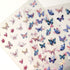 Butterfly Nail Art Stickers, 5D Self-Adhesive Spring Nail Stickers, Blue Pink 3D Embossed Nail Design