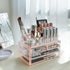 Ikee Design Pink Jewelry & Cosmetic Storage Boxes, Two Pieces Set for Vanity