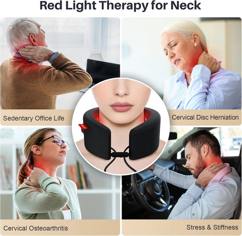 Comfytemp Portable Cordless Red Light Therapy for Neck Pain Relief, FSA HSA Eligible Near Infrared Light Therapy Neck