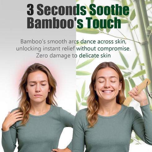 Renook 3 PCS Bamboo Back Scratcher, 17'' Long Handle for Men, Women & Kids, Best Gifts for Friends and Family