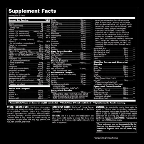 Animal Pak All-in-One Vitamin & Supplement Pack - Zinc, Vitamins C, B, D, Amino Acids, Sports Nutrition Multivitamin
