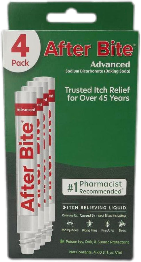 After Bite Advanced Formula - Itch Relief with Sodium Bicarbonate, Portable Pen Applicator - 0.5 oz (4 Pack)