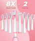 Electric Toothbrush for Adults with 8 Brush Heads, Sonic Toothbrush with 40000 VPM Deep Clean, Rechargeable