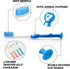 Toddler Toothbrush Kids Pack of 60, Individually Wrapped Manual Suction Cup Animal Toothbrushes for Home and Travel