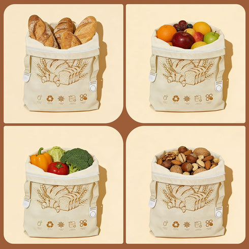 Hqyib 1 Pack 17x13 Inch, Beeswax Bread Bags for Sourdough & Homemade Bread, XL Reusable Sourdough Bags for Storage