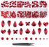 Valentines Nail Rhinestone EBANKU Red Nail Art Crystals, Hearts, Butterfly, 3D Diamond Stone Gems with Tweezer