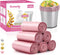 4 Gallon Pink Trash Bags, 180pcs, Strong Garbage Bags for Bathroom, Home, Office, Fit 12-15 Liter