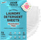 Zero Trace All Natural Laundry Detergent Sheets, Fragrance Free, 72 Count