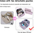 Travel Makeup Bag for Women, 3 Set Large Capacity Cosmetic Bags with Divider - Toiletry Bag 01-Z-Violet