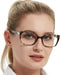 OCCI CHIARI Stylish Reading Glasses Women 1.0, 1.5, 2.0, 2.5, 3.0, 3.5, 4.0, 5.0, 6.0 (Leopard, 1.0)