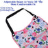 Quilax Adult Bibs for Women, Flower Pattern Adult Bibs for Seniors with Top Pocket Crumb Catcher, Waterproof Reusable