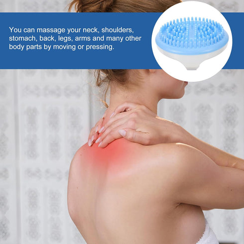SECFOU Gua Sha Meridian Massage Brush for Back Neck Shoulder Relief, Multifunctional Blue Scraping Tool for Full Body