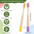 Hadnves 6 Set PCS Kids Bamboo Toothbrushes Soft Bristles Natural Wooden Round Handle Tooth Brush Children Toothbrush