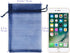 HRX Package 100pcs Organza Gift Bags Navy Blue, 4 x 6 inch Mesh Jewelry Pouches for Small Sample Christmas Candy
