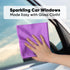 HOMEXCEL Microfiber Cleaning Cloths - 6 PK, Lint-Free, Reusable, Purple, 16x14" for Glass, Windows, Mirrors