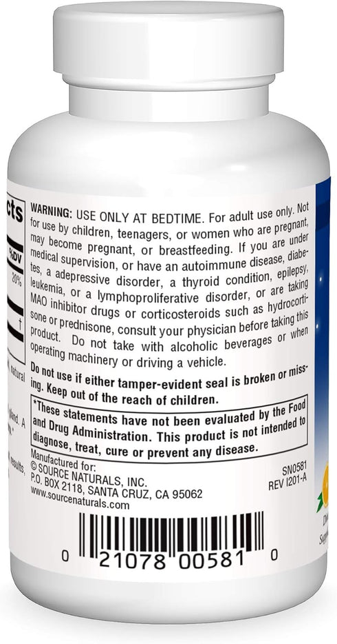 Source Naturals Melatonin, 5 mg, 200 Orange Flavored Lozenges, Dietary Supplement for Sleep*