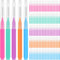 Healeved 100pcs Interdental Brush Flossers, Portable Braces Brush for Cleaner Tooth Flossing, 5 Colors