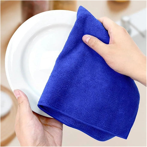 Storqen 5~100PCS 30 30cm Home(10PCS) * Dry Erase Cloth Blue Microfiber Whiteboard Eraser Reusable Washable Cleaning