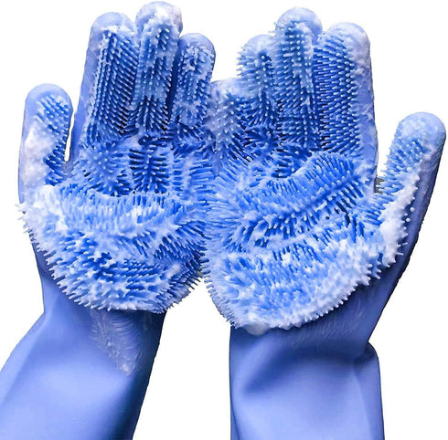 Cleaning Gloves for Dishwashing, Scrubber Glove for Housework, Kitchen, Bathroom Cleaning (1 Pair)