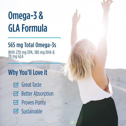 Nordic Naturals Complete Omega - Lemon Flavor, 120 Soft Gels - 565 mg Omega-3 EPA & DHA for Healthy Skin & Joints