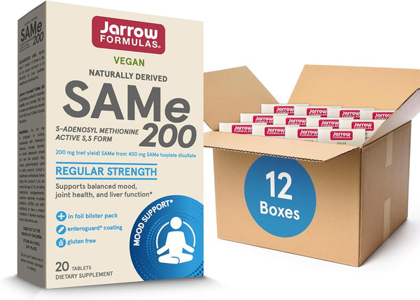 Jarrow Formulas SAMe | 200 mg | 20 Tablets | Supports Joint Health, Liver Function, Brain Metabolism