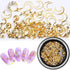 SILPECWEE 3D Nail Rhinestones and Studs Set, 6 Boxes, Gold Nail Rivets, Clear Nail Jewelry Decorations