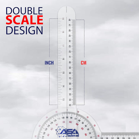 Set 6, 8, 12 Inches Set, Hammer ASA TECHMED Complete Goniometer for Occupational Therapy, Physical Therapy - Includes