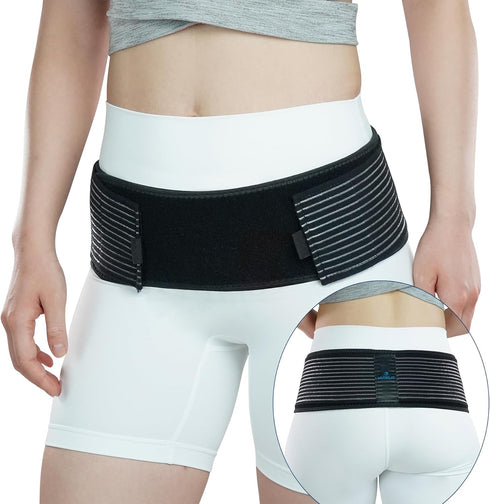 Nvorliy SI Joint Belt, Sacroiliac Pelvic Support for Lower Back Pain Relief, L/XL