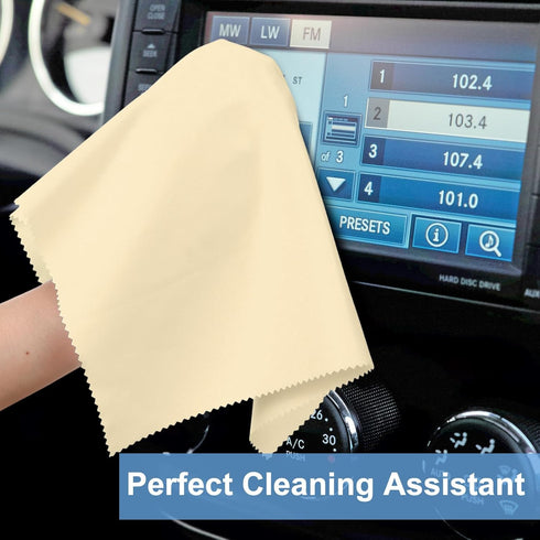 Frienda 12 Pack Large Microfiber Glass Cleaning Cloths - 12 x 12 Inch for Electronics, Glasses, and Screens