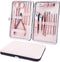 Professional Nail Clippers Kit, 16PC Manicure Set with Pink Travel Case, Premium Stainless Steel Grooming Tools