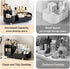 Large Spinning Makeup Organizer for Vanity, Rotating Cosmetic Storage with Brush Holder, Countertop Makeup Display