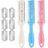 Maitys 3 Pieces Hair Cutting Comb Set with 10 Razors, Double Edge Razor and Thinning Comb in White, Pink, Blue