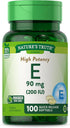 Nature's Truth Vitamin E Softgels | 200 IU | 100 Softgels | Non-GMO, Gluten Free Supplement