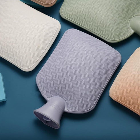 LENmzpomA Hot Water Bag,Hot Water Bottle Wide Opening Comfortable Multipurpose Classic Hot Water Bag Hand Feet Warmer
