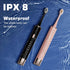 Black & Pink Electric Toothbrush for Adults, 2 Pack, USB Rechargeable Sonic Toothbrush with 12 Brush Heads