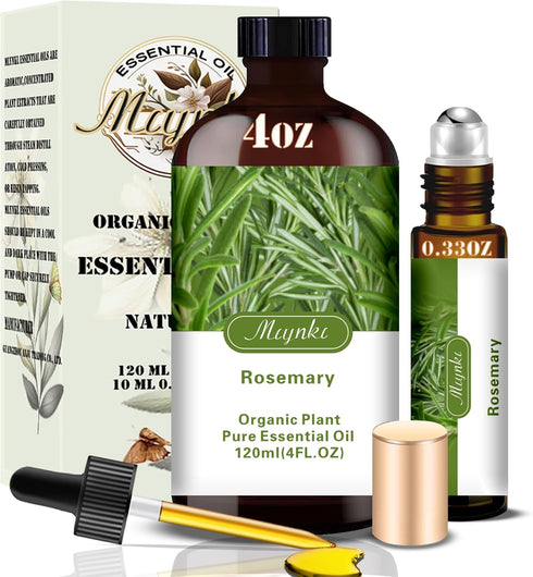 Set, 16oz 4oz Lavender & Rosemary Essential Oils & Pure Natural Scent for Diffusers, Aromatherapy, Hair Care, Candle