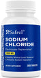 Safrel Sodium Chloride Tablets 1000 mg | 365 Count | Normal Salt Tablets | Electrolytes Replenisher, Vegan, Gluten